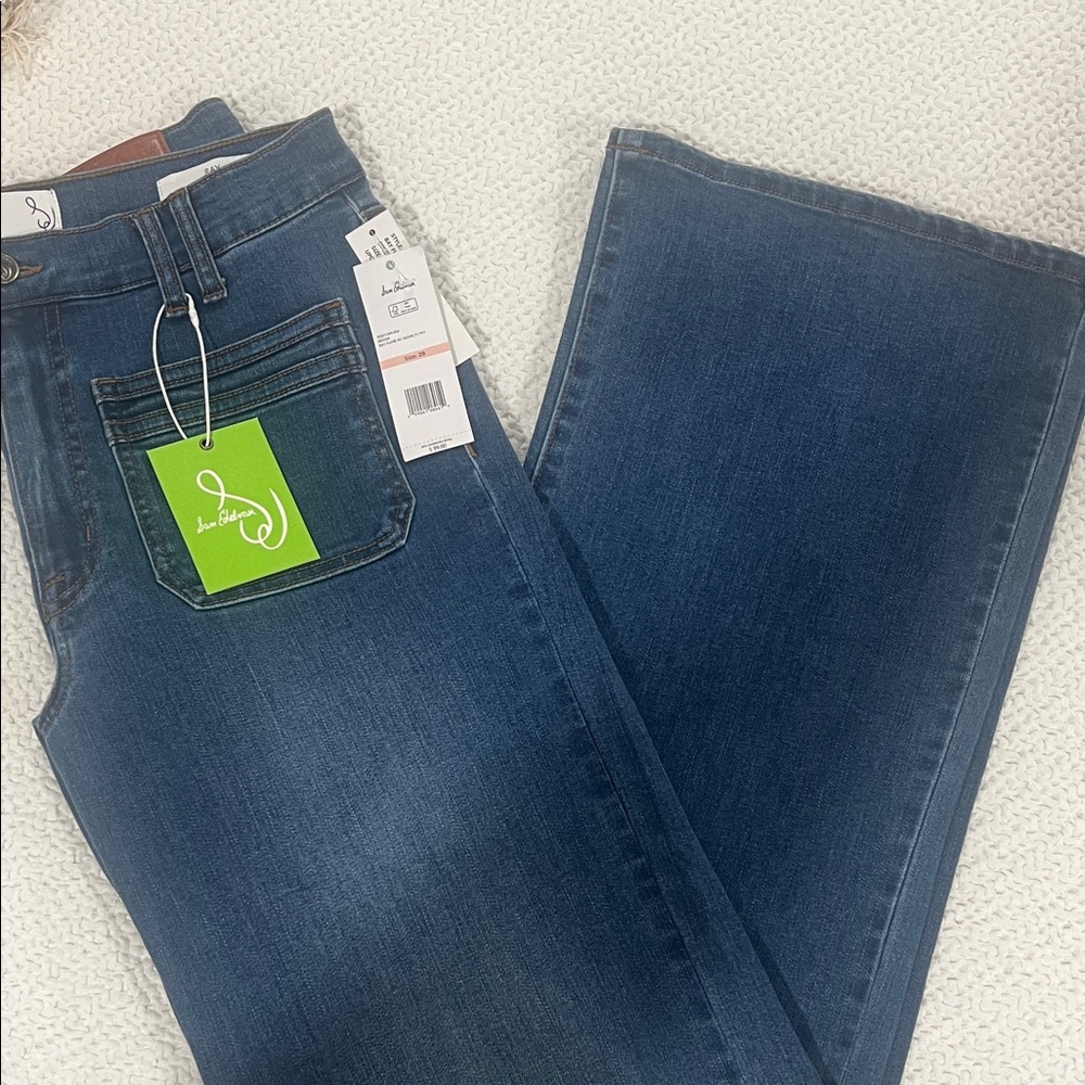 Sam Edelman Medium Blue Flare Jeans